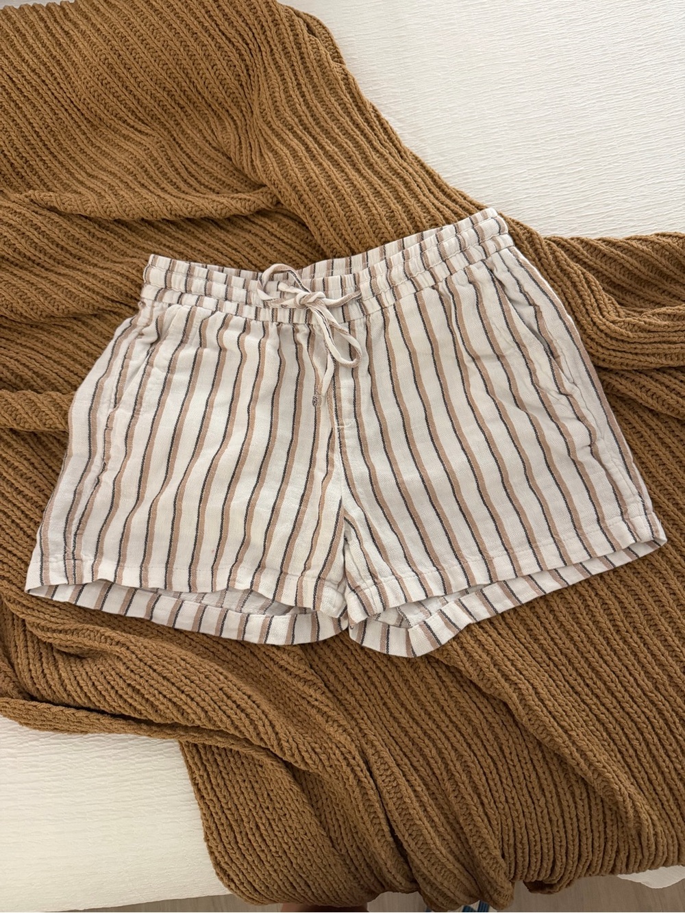 Striped Linen Shorts